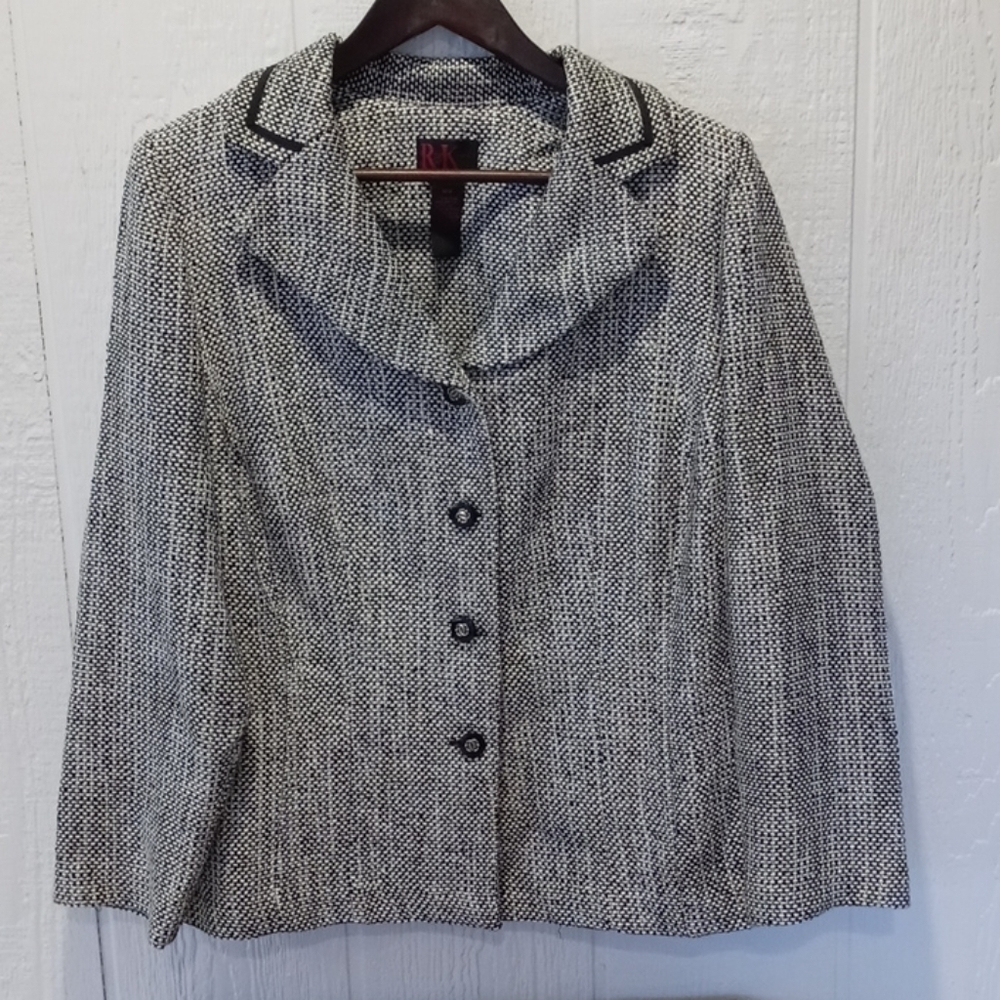 R&K jacket black and white 14w